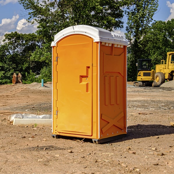 how often are the porta potties cleaned and serviced during a rental period in Hitchcock